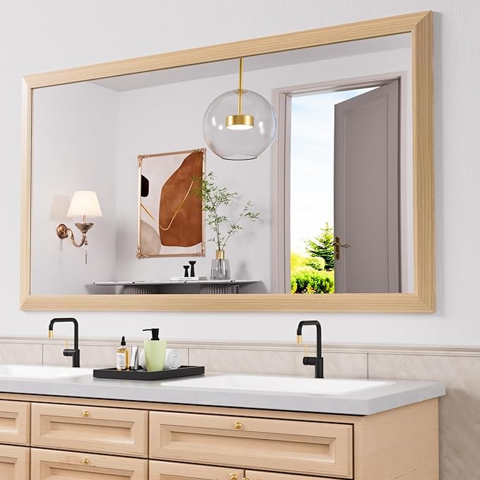 Amorho Bathroom Mirror, Hang Horizontally/Vertically, Suitable by Amorho