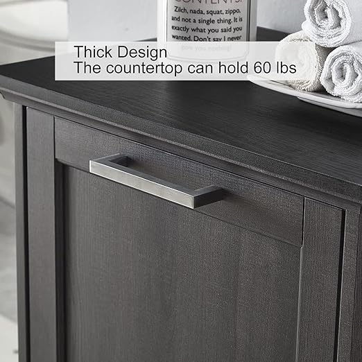 OLD CAPTAIN Wooden Tilt Out Trash Cabinet, Hidden Trash Can Kitchen Holds 10 - Image 3