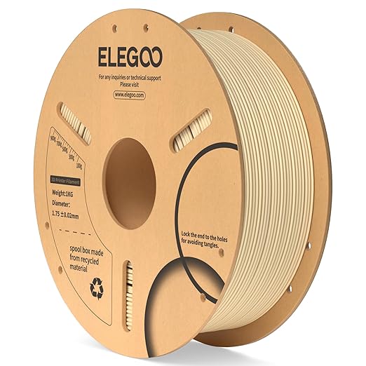 ELEGOO PLA Filament 1.75mm Beige 1KG, 3D Printer Filament Dimensional Accuracy by ELEGOO