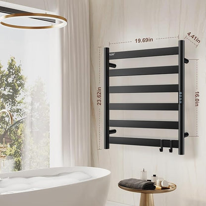 R FLORY Heated Towel Rack for Bathroom, 6 Bar Wall Mounted Towel Warmer Racl - Image 2