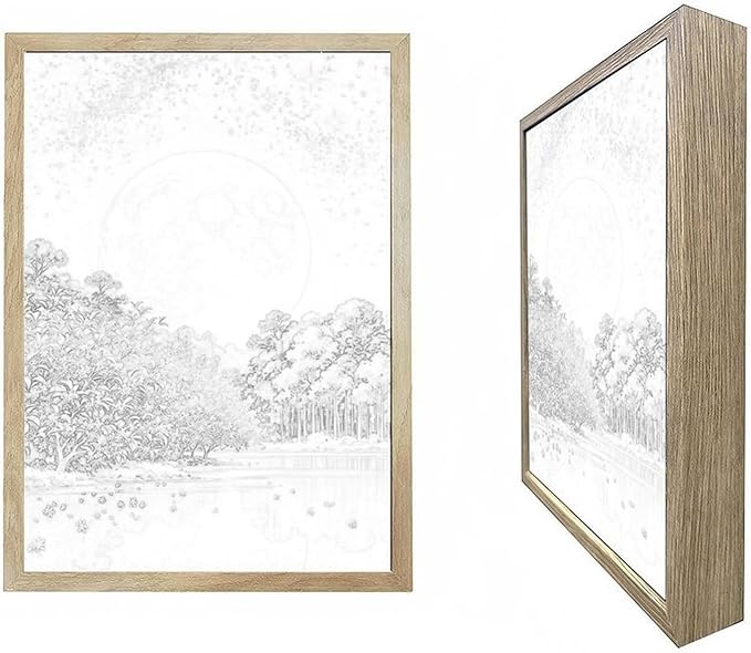 URVIP LED Glowing Photo Frame, 3D Starry-Sky Blue Moon Wall Art, 9x12 Inches - Image 3