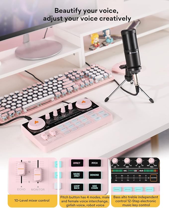 MAONO Podcast Equipment Bundle Audio mixer All-in-One Podcast Production Studio - Image 5