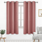 DWCN Rose Blackout Curtains for Living Room, Solid Thermal Room Drakening by DWCN