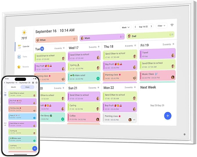 Canupdog 15.6 Inch Digital Calendar, Electronic Planner & Chore Chart by CanupdogDigitalPhotoFrame