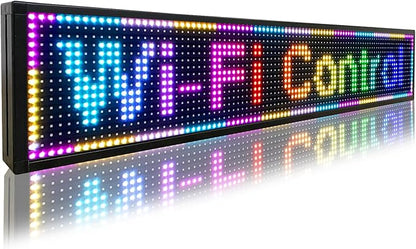 P6 Outdoor Full Color 40 x 18 inches Led Sign WIFI And USB Programmable Led Sign by TOPCOLORTRADE