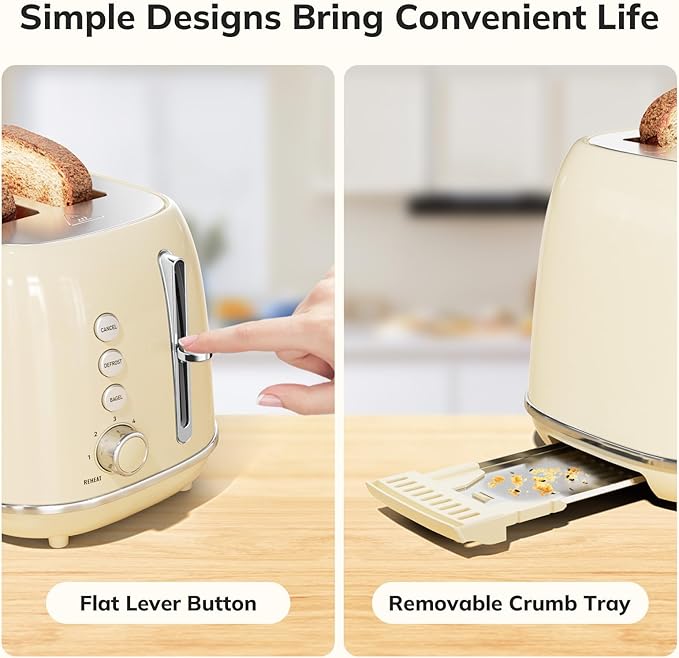 Toasters 2 Slice Retro Stainless Steel Toasters - Image 5