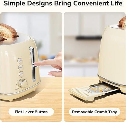 Toasters 2 Slice Retro Stainless Steel Toasters - Image 5