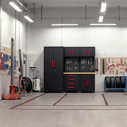 Garage Storage Cabinet System, 6-Pcs Garage Cabinets and Storage System Corner - Image 8