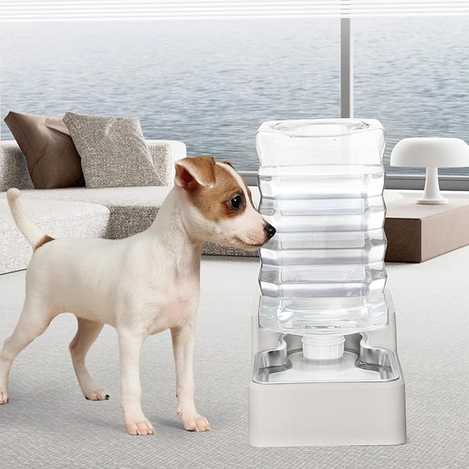 RIZZARI Stainless Steel Pet Water Feeder: 8L Large Gravity Waterer, Less Refills - Image 7