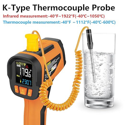 TEMIRUP Infrared Thermometer High Temperature Gun -40℉ to 1922℉, 30:1 Pyrometer - Image 2