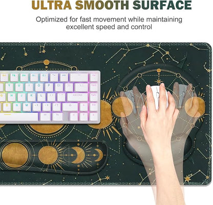 Large Desk Mat, Gaming Mouse Pad, Desk Pad Protector, XXL Mousepad + Keyboard - Image 3