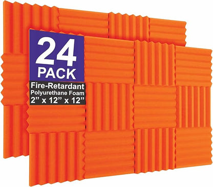 Foam Factory Inc 24 Pack Color Acoustic Foam Panel Studio Soundproofing Wedge by Unknown