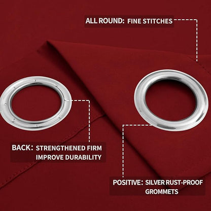 Easy-Going Blackout Curtains for Bedroom, Solid Thermal Insulated Grommet and - Image 4