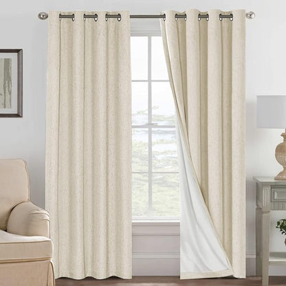 H.VERSAILTEX Curtains for Bedroom Black Out Thermal Insulated Linen Textured by HVERSAILTEX