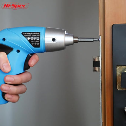Hi-Spec 27pc 3.6V Blue USB Small Power Electric Screwdriver Set. Cordless & - Image 5