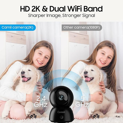 2K Security Camera Indoor, 2.4G & 5G WiFi Pet Camera - Image 3