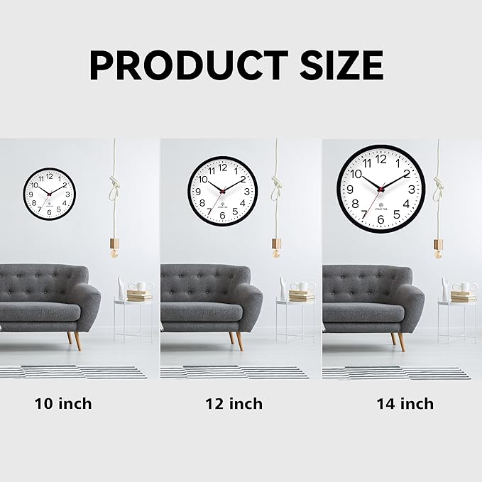AKCISOT Atomic 10 Inch Wall Clock Analog Clocks - Image 3