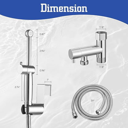 Chrome Handheld Bidet Sprayer for Toilet - Image 2