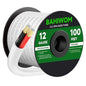 BAHIWOM Fire Safety CL2 Speaker Wire in-Wall & in-Ceiling 12 Gauge Wire 100 FT by BAHIWOM