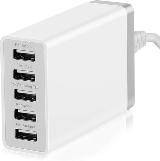 Desktop 5 Port USB Wall Charger 40W 8A, USB Hub Charging Station by PezinHulin