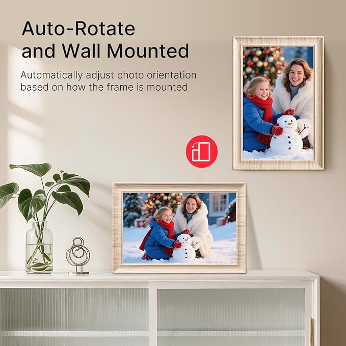 Frameo 10.1 Inch WiFi Digital Picture Frame, 1280x800 HD IPS Touch Screen Photo - Image 6
