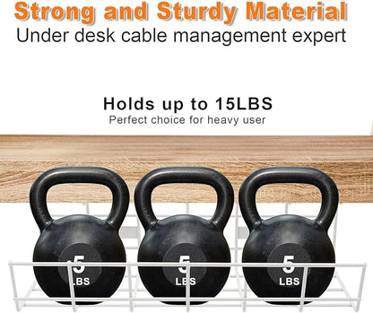 Under Desk Cable Management- 4 Pack Cord Organizer. Metal Wire Cable Management - Image 4