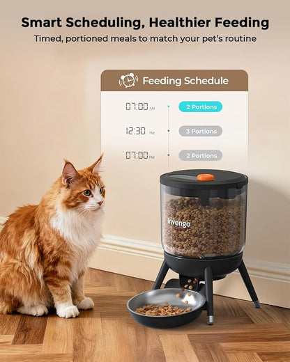 Automatic Cat Feeder with Timed Food Dispenser, One-Touch Feeding, Dual Power - Image 5