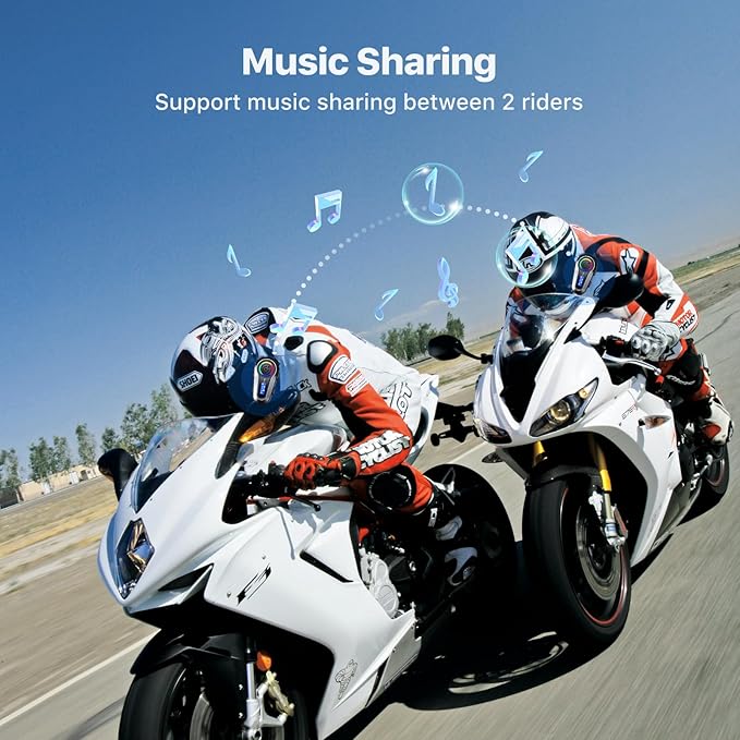 SUOOKC Motorcycle Bluetooth Headset 2 Riders Intercom Headphone Motorcycle - Image 6
