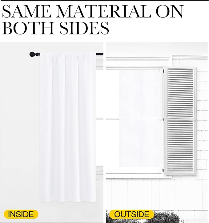 NICETOWN White Bedroom Curtain Panels - Image 6