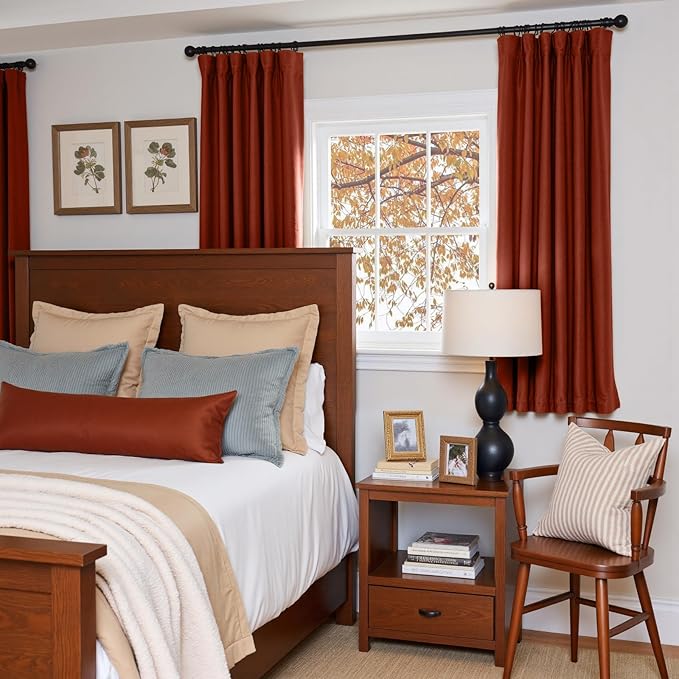 Lazzzy Velvet Blackout Curtains Thermal Insulated Room Window Drapes Super Soft - Image 3