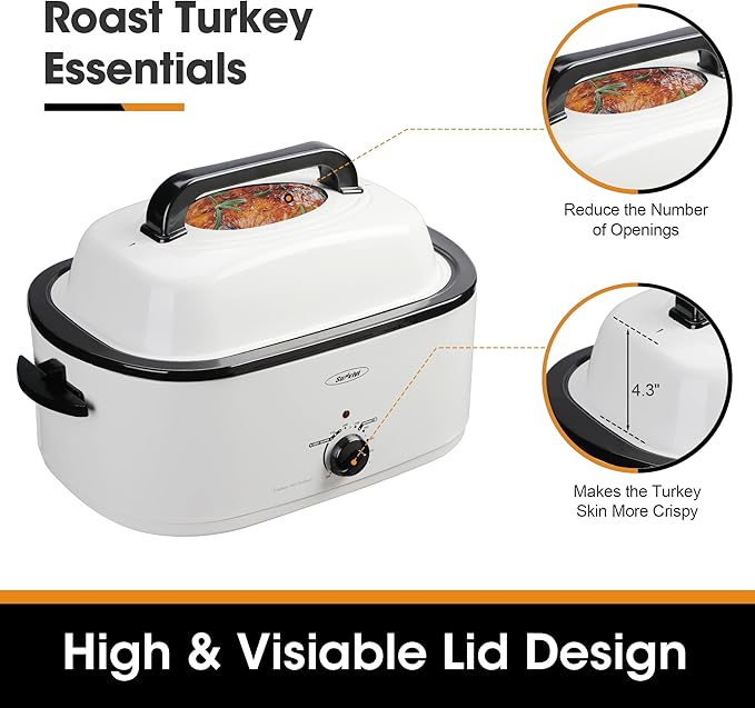 Sunvivi 26-Quart Roaster Oven, Electric Roaster Oven - Image 3