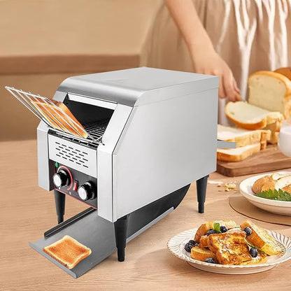 Commercial Conveyor Toaster-150 Slices/H, 1300W Stainless Steel Toasters - Image 2