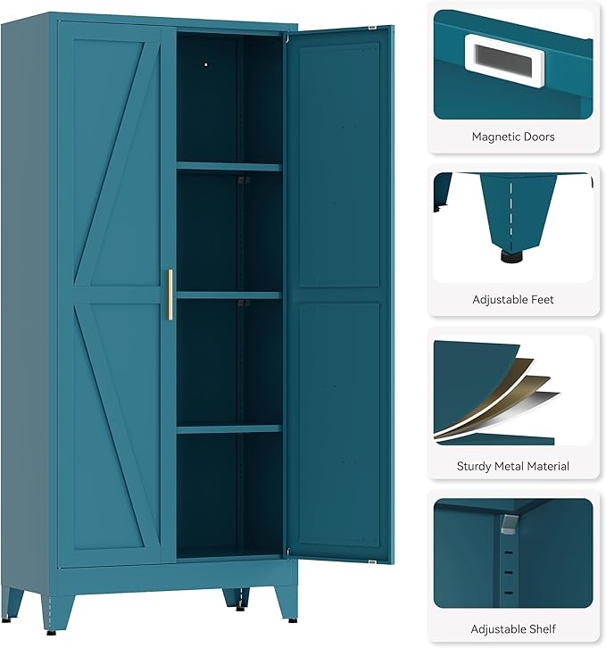 61" Tall Pantry Cabinet, Kitchen Pantry Storage Cabinets - Image 4