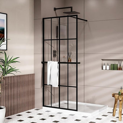 Goodyo 34" x 72" Shower Door Tempered Glass Shower Screen - Image 7