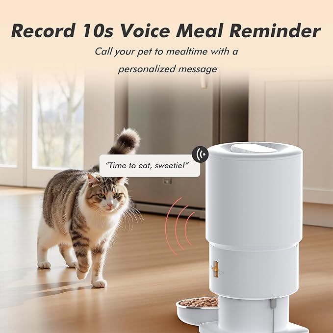 Automatic Cat Feeder - 5L Anti-Clog Cat Food Dispenser Keeps 2-15mm Dry Food - Image 2