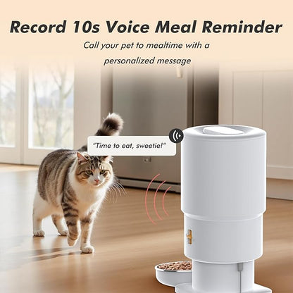 Automatic Cat Feeder - 5L Anti-Clog Cat Food Dispenser Keeps 2-15mm Dry Food - Image 2
