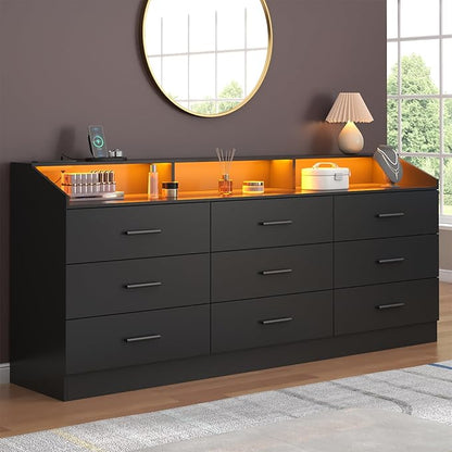 9 Drawers Dresser, Dresser for Bedroom by AuromieDirect