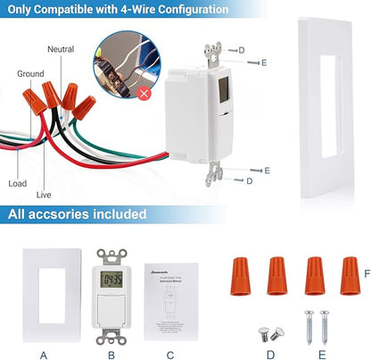 DEWENWILS Indoor in Wall Timer Switch - Image 3