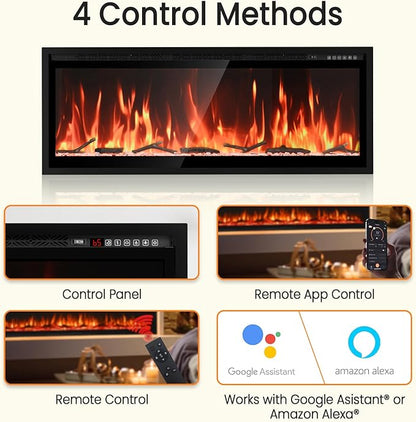 50” Smart Electric Fireplace - Image 2