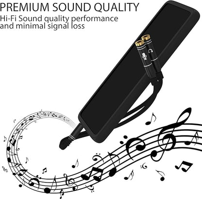 Headphone Splitter Adapter, 3.5mm Audio + Mic 4 Pole TRRS Splitter Jack Y Cable - Image 3