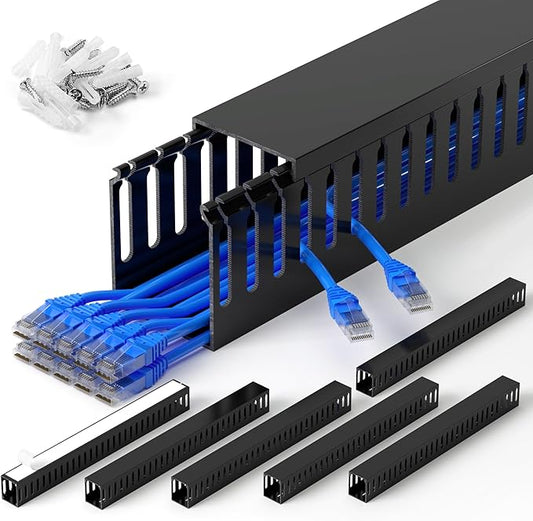 ZhiYo 99in Server Rack Cable Management Raceway, H2.4in x W2in Cable Raceway Kit by ZhiYo
