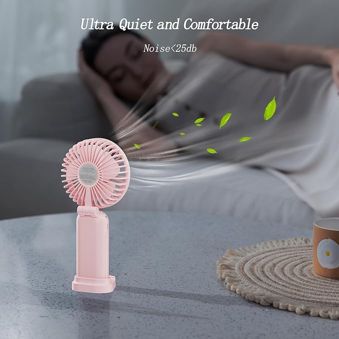 GOCKERA Portable Fan, 4200mAh Battery Operated Fan, 5 Speeds&Digital Display - Image 6