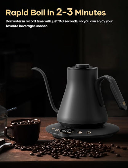 Electric Kettle, Gooseneck Electric Kettle, ±1℉ Temperature Control, Stainless - Image 7