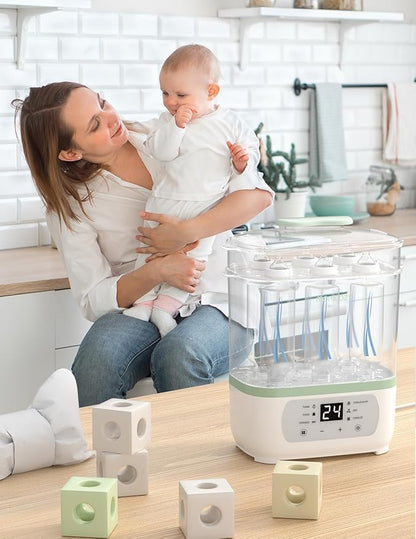 Momcozy Bottle Sterilizer and Dryer, 8-in-1 Electric Steam Baby Bottle - Image 7