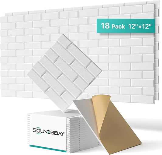Soundsbay Acoustic Panels, 18 Pack Sound Proof Foam Panels by Soundsbay