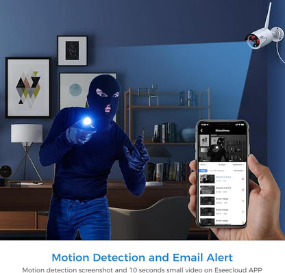 Hiseeu Wireless WiFi Security Camera System, Wired Plug-in Powered, Expandable - Image 3