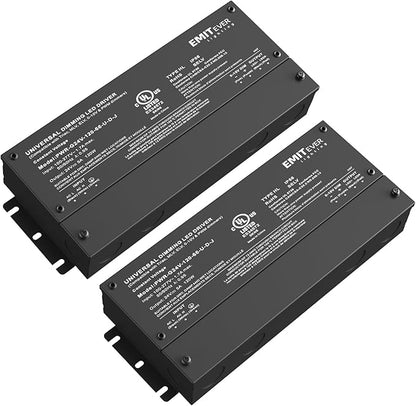 EMITEVER Dimmable Led Driver, 2 Packs 120W AC 110V-277V to DC 24V Transformer by EMITEVER