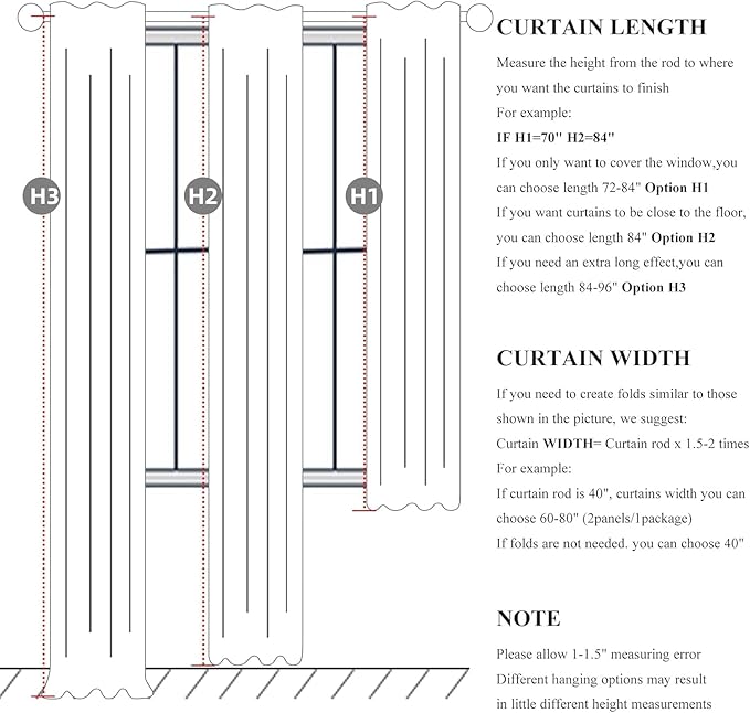 Pleated Beige Curtains 96 Inches Long 2 Panels Burg, Energy Efficient - Image 3