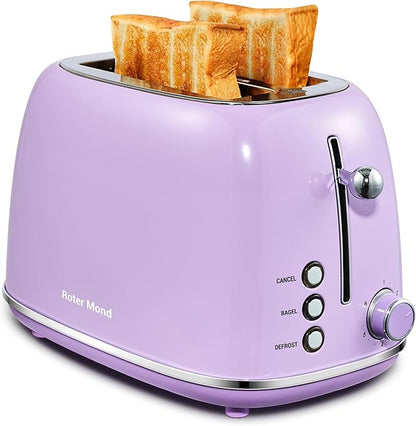 Roter Mond 2 Slice Toaster Retro Stainless Steel - Image 9