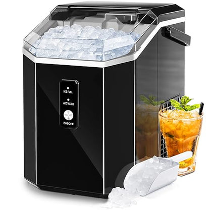 AGLUCKY Nugget Ice Maker Countertop, Portable Crushed Ice Maker Machine by AGLUCKY